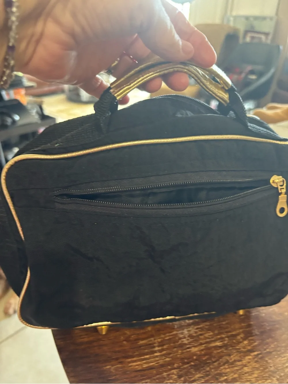 Falchi Sport Black and Gold Women's Shoulder Bag